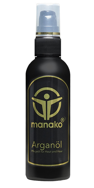 manako Arganöl (Hautöl/ Kosmetiköl/ Massageöl), 100ml Pumpfläschchen