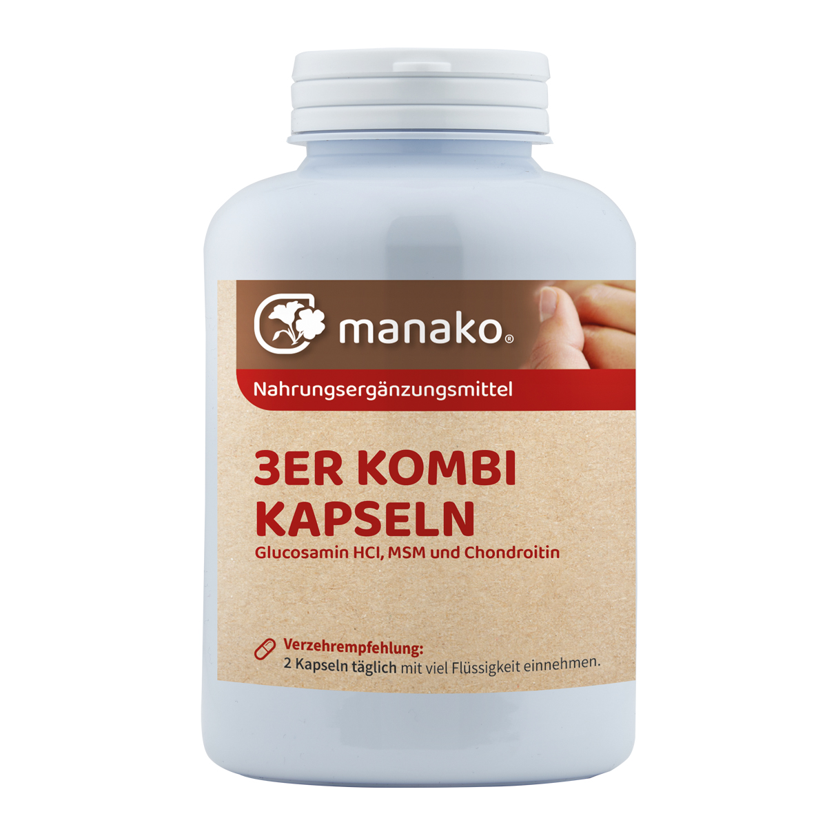 manako 3er KOMBI Kapseln Glucosamin MSM Chondroitin, 300 Stück, 199,5 g