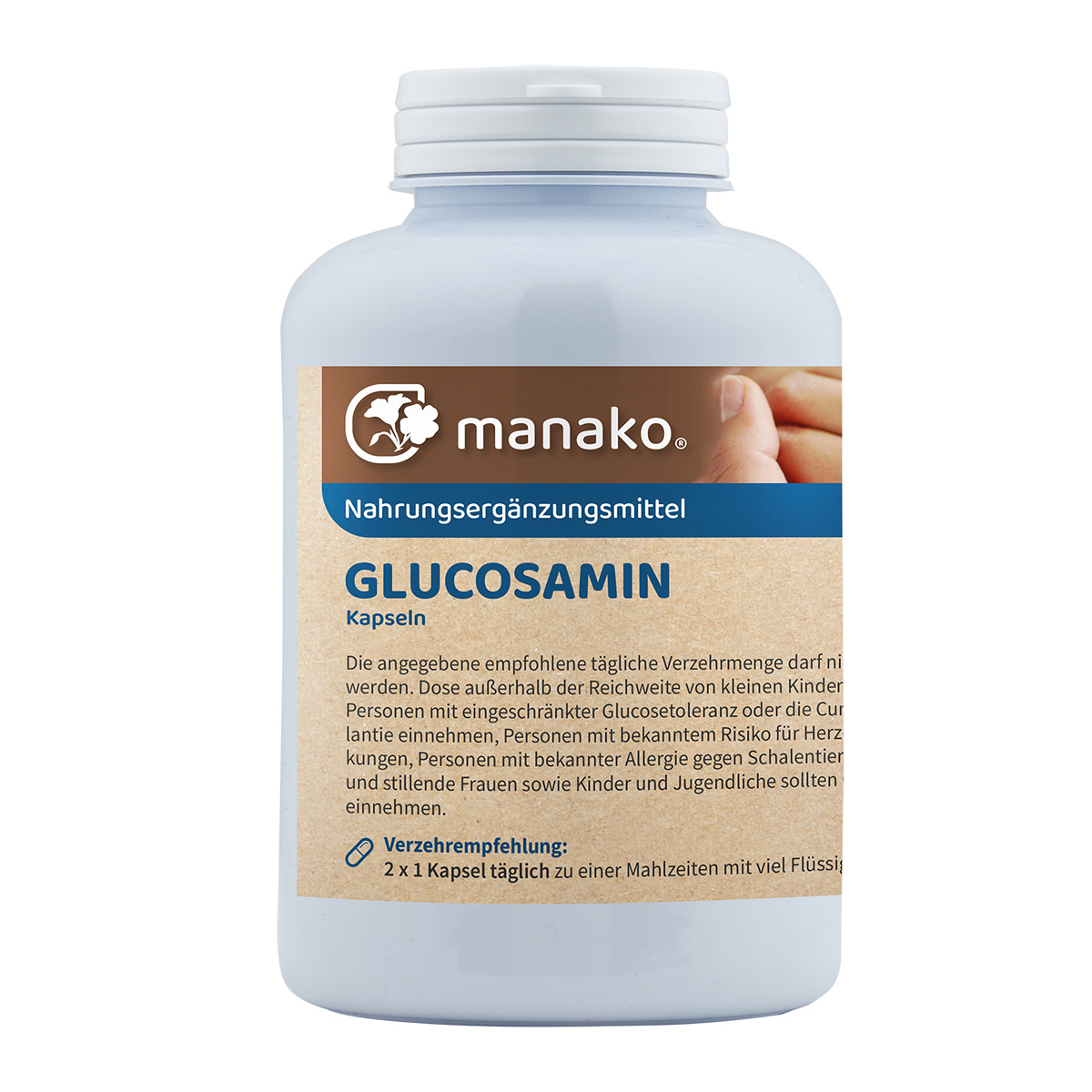 manako Glucosamin Kapseln, 300 Stück, Dose a 225 g