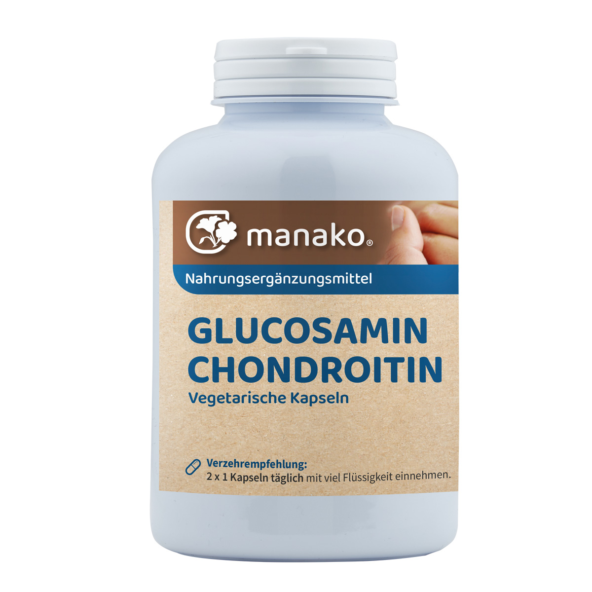 manako Glucosamin und Chondroitin Kapseln, 300 Stück, Dose a 240 g