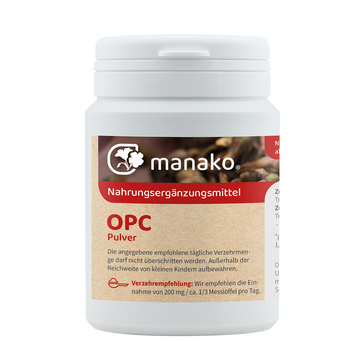 manako OPC Traubenkernextrakt Pulver 95%, 100 g Dose