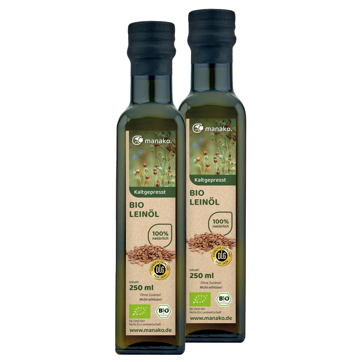 Organic Flax Seed Oil 2 x 250 ml